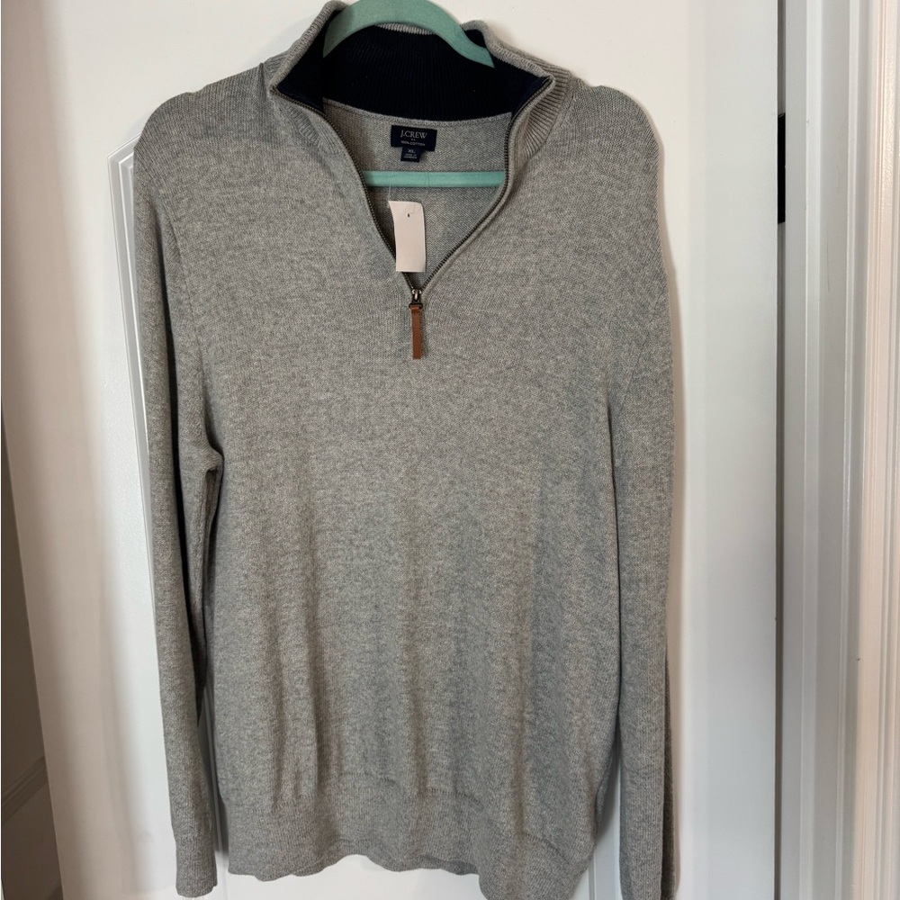 Gray Half-Zip Sweater